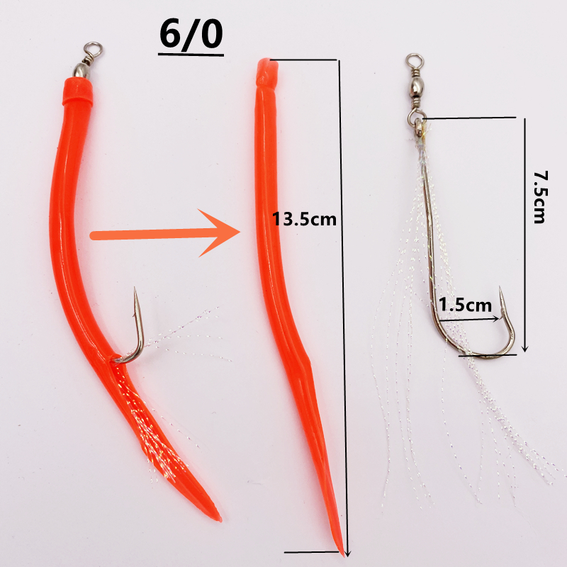 1/5Pcs CodfishFishing Eel Tube - Fishing Hook Offset recension och pris