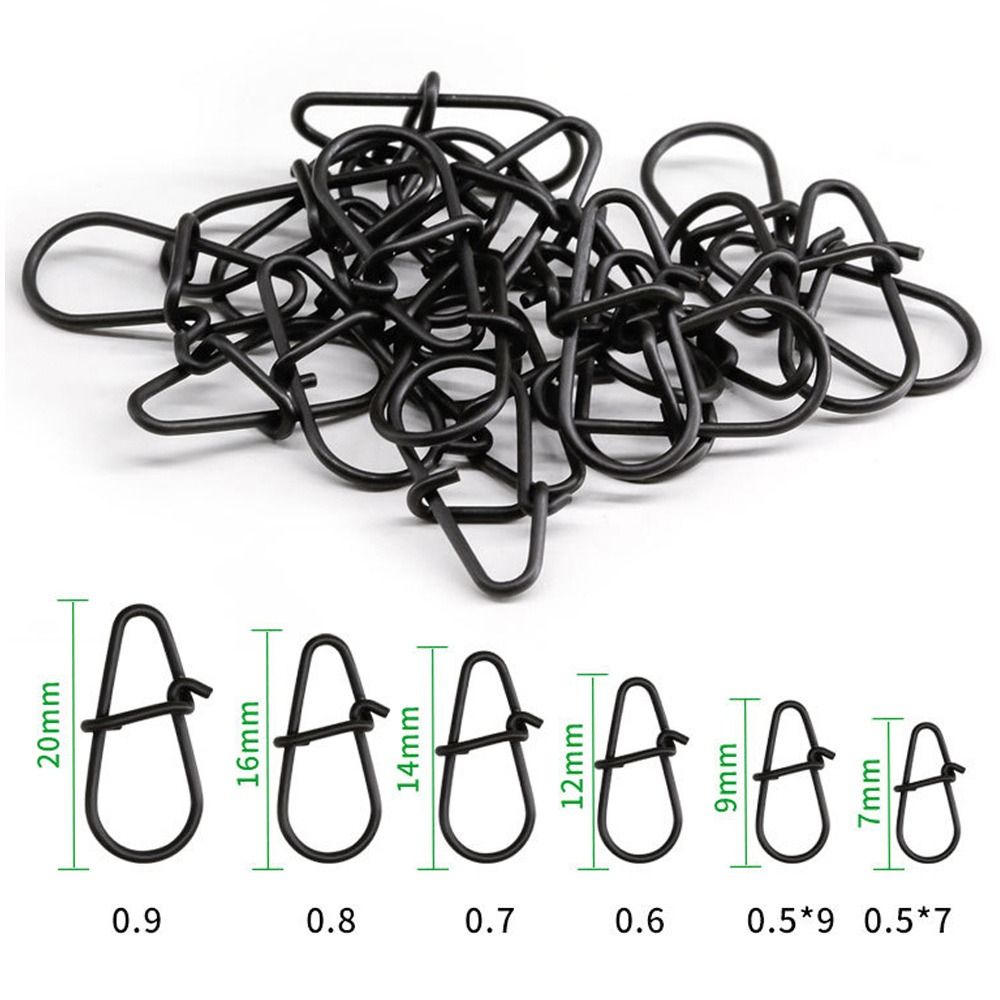100Pcs/lot Matte black Snap Fi - Fishing Hook Stainless Steel recension och pris