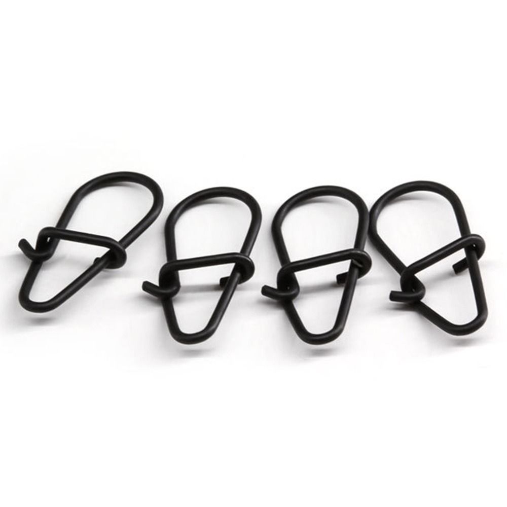 100Pcs/lot Matte black Snap Fi - Fishing Hook Stainless Steel recension och pris