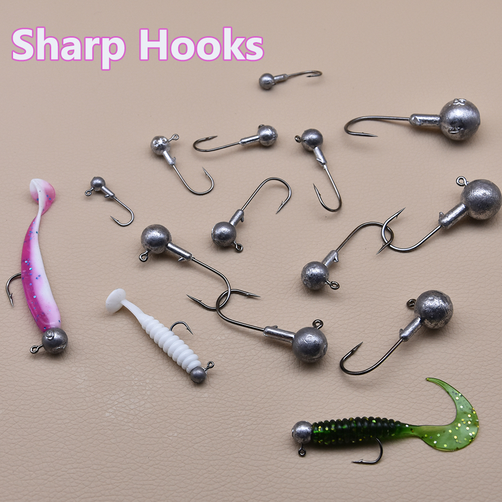 MrLurion 50pcs 1g-28g jig head - Fishing Hook Weedless recension och pris
