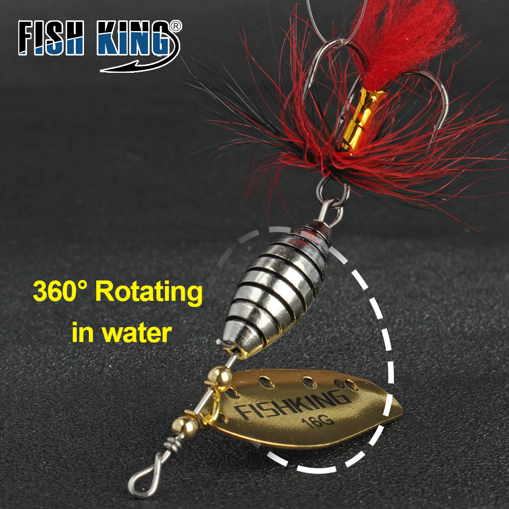 FTK 6g 12g 16g Metal Spinner B - Fishing Hook Treble recension och pris