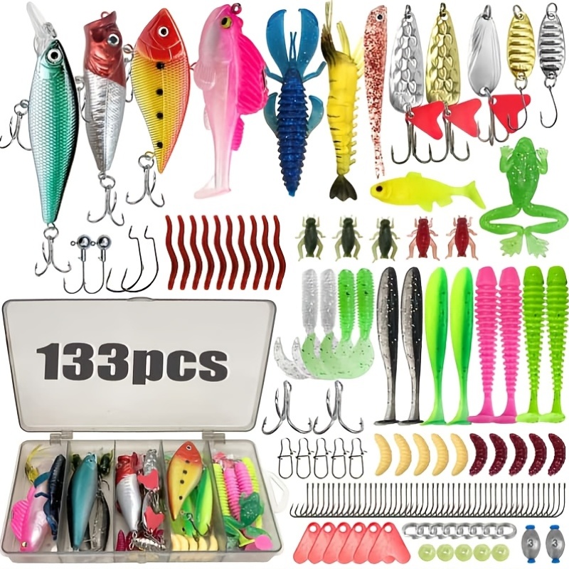 133Pcs Premium Fishing Lures T - Fishing Hook Box recension och pris
