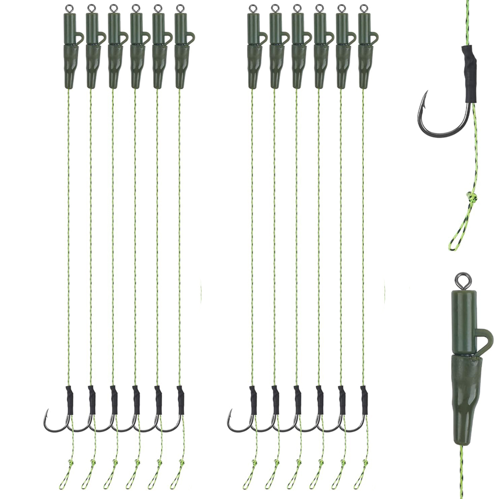 12Pcs Carp fishing hair rigs P - Fishing Hook Barbless recension och pris