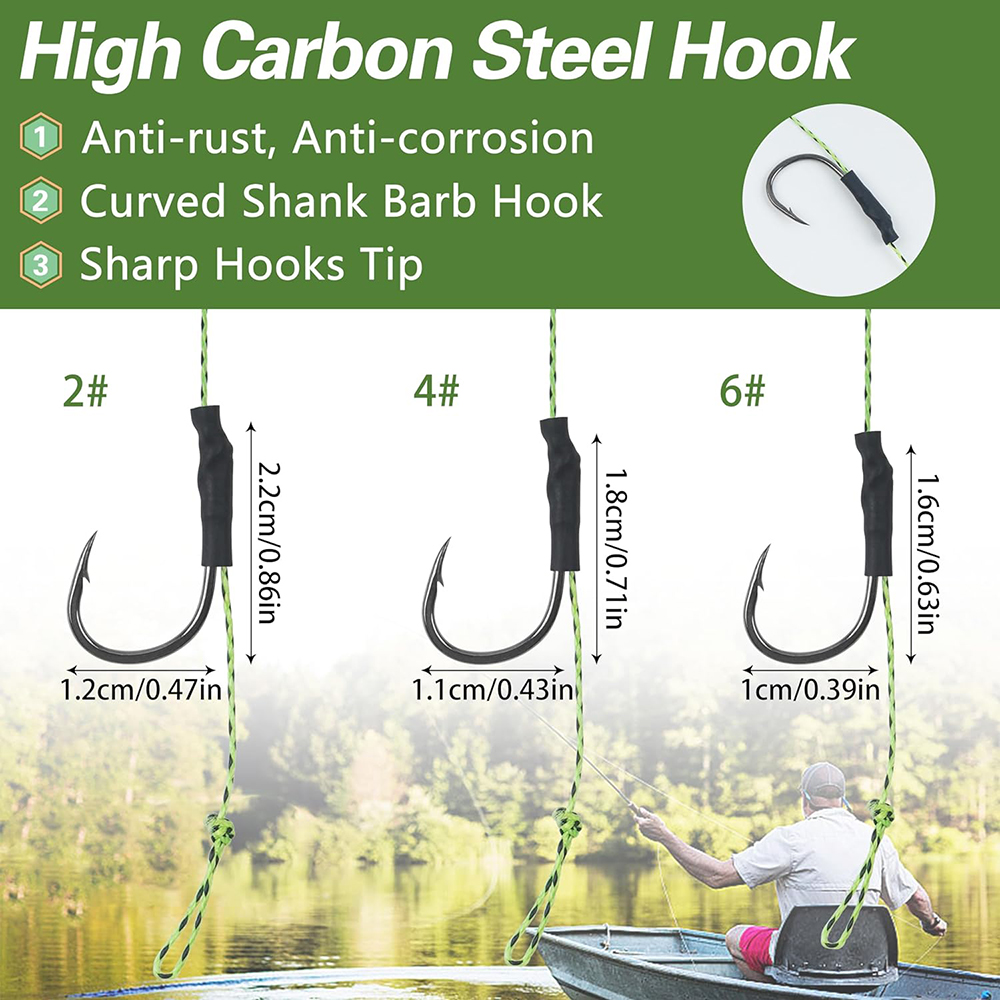 12Pcs Carp fishing hair rigs P - Fishing Hook Barbless recension och pris