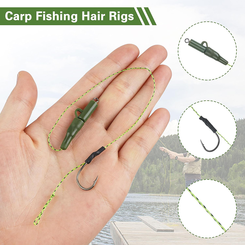 12Pcs Carp fishing hair rigs P - Fishing Hook Barbless recension och pris