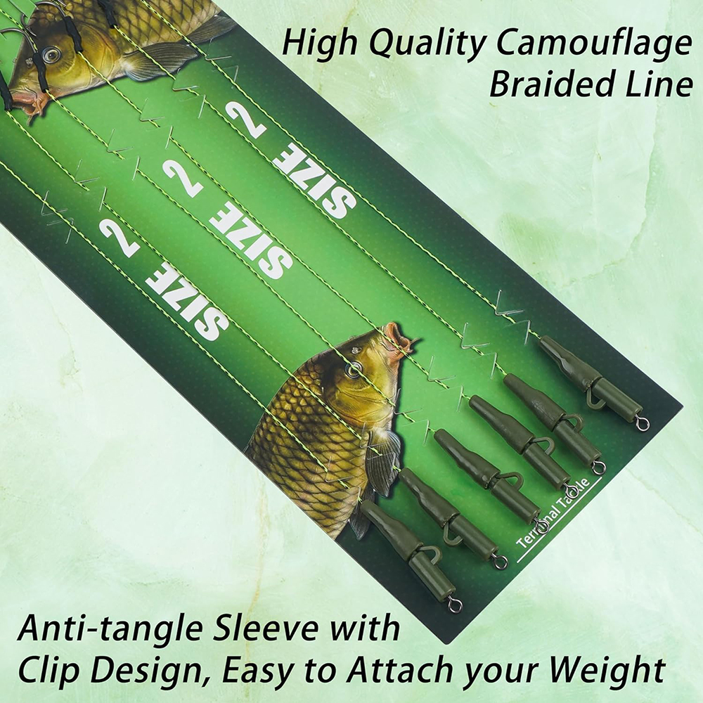 12Pcs Carp fishing hair rigs P - Fishing Hook Barbless recension och pris