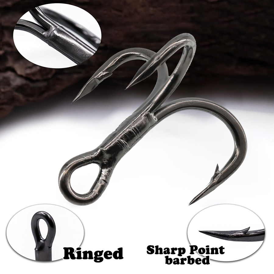 6X Fishing Treble Hook 10Pcs T - Fishing Hook Barbless recension och pris
