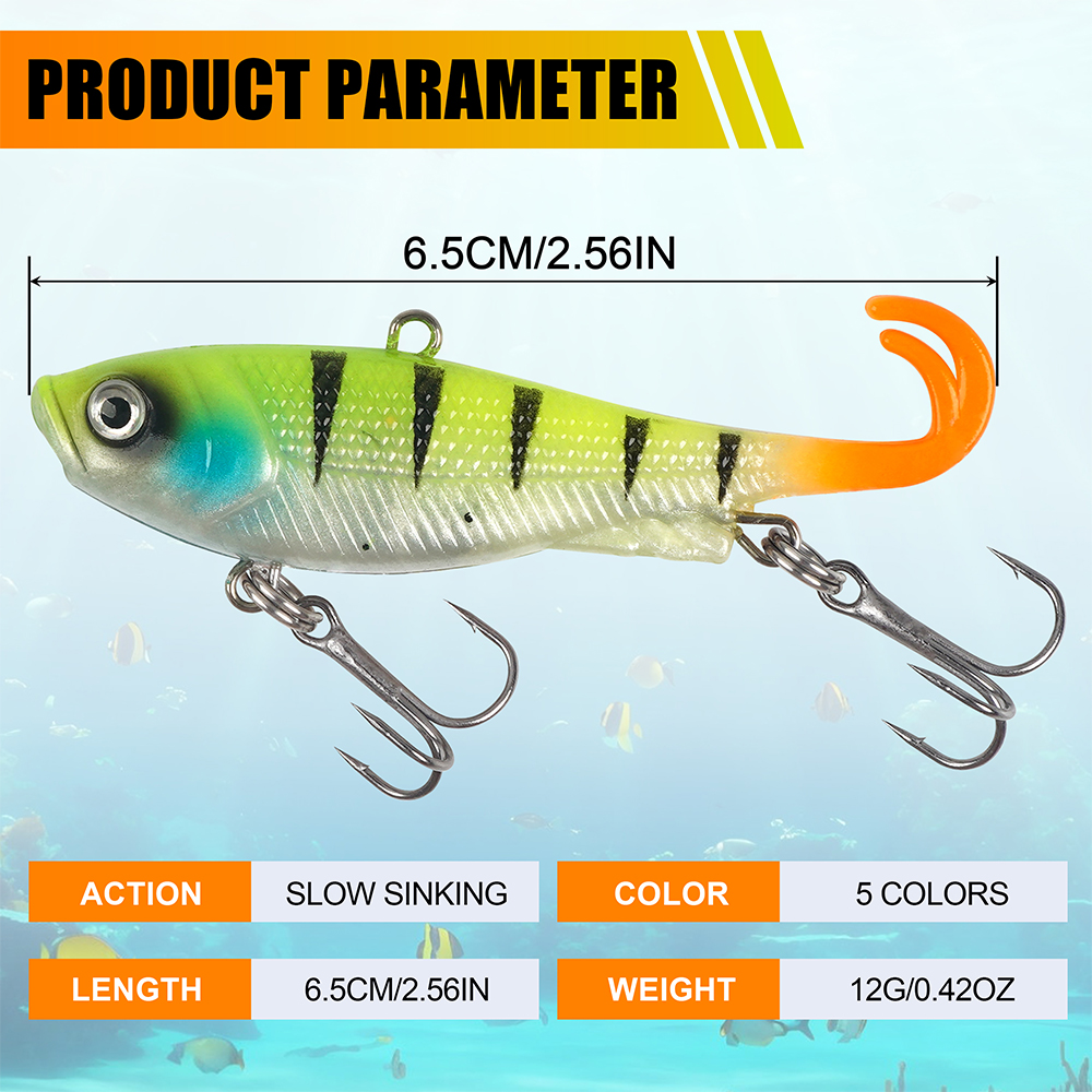 10Pcs/5Pcs Soft Fishing Lures  - Fishing Hook Treble recension och pris