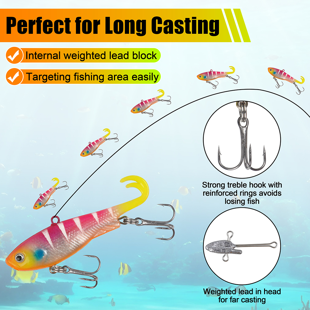 10Pcs/5Pcs Soft Fishing Lures  - Fishing Hook Treble recension och pris