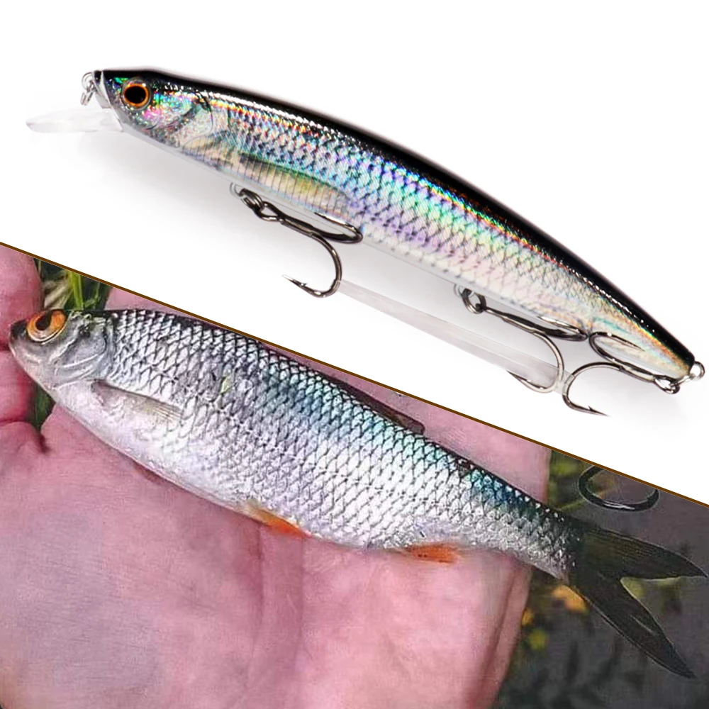 GOBAIT Floating Minnow 14cm 24 - Fishing Hook Treble recension och pris